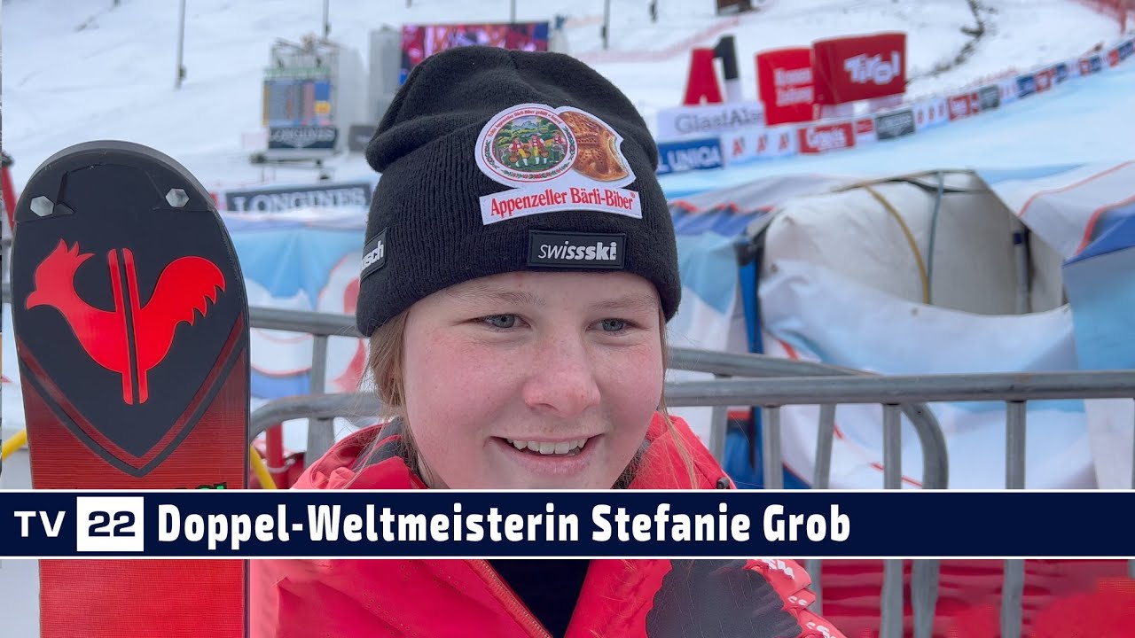 Die neue DoppelWeltmeisterin Stefanie Grob Siegerin Super G und Abfahrt Alpine Ski WM St Die neue DoppelWeltmeisterin Stefanie Grob Siegerin Super G und Abfahrt Alpine Ski WM St