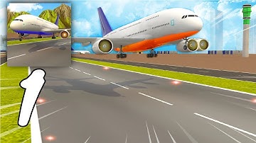 Flight Simulator Airplane Game Gameplay Walkthrough #1 (Android, IOS)