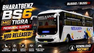 🔰🔥 BharatBenz BS6 MG TIGRA Premium AC Sleeper Mod Released | BUSSID / BUSSIN ⚡🚍 screenshot 4
