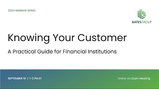 Webinar - Knowing Your Customer - A Practical Guide for Financial Institutions