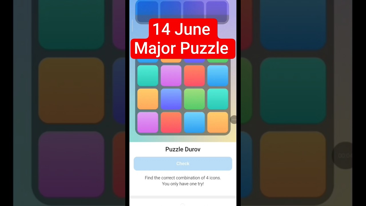14 June Major Puzzle Durov  🔥 Today Major Puzzle Solve 🔥 Daily Major Combo card Update