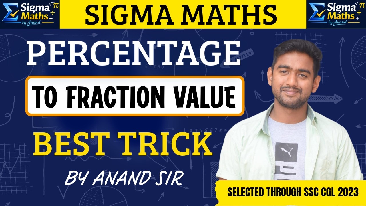 Convert PERCENTAGE TO FRACTION Value | BEST TRICKS ?