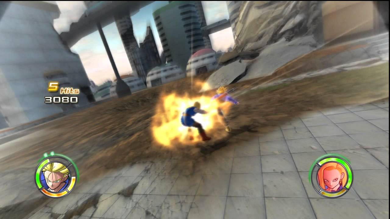 Dragon Ball: Raging Blast 2 - Trunks & Gohan VS Android 17 & 18 - YouTube