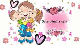 ANNEMİZE TÜRKÜ (Anneler Günü Karaoke) (Güneşin Alası Çok) ANNEMİZE VERELİM 🌹🌸💐🌺