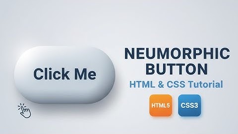Stylish Neumorphic Button Design 🔥  HTML CSS Animation  Modern UI Design 2025"