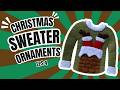DIY Felt Christmas Sweater Ornament with Santa Stuck in the Chimney!