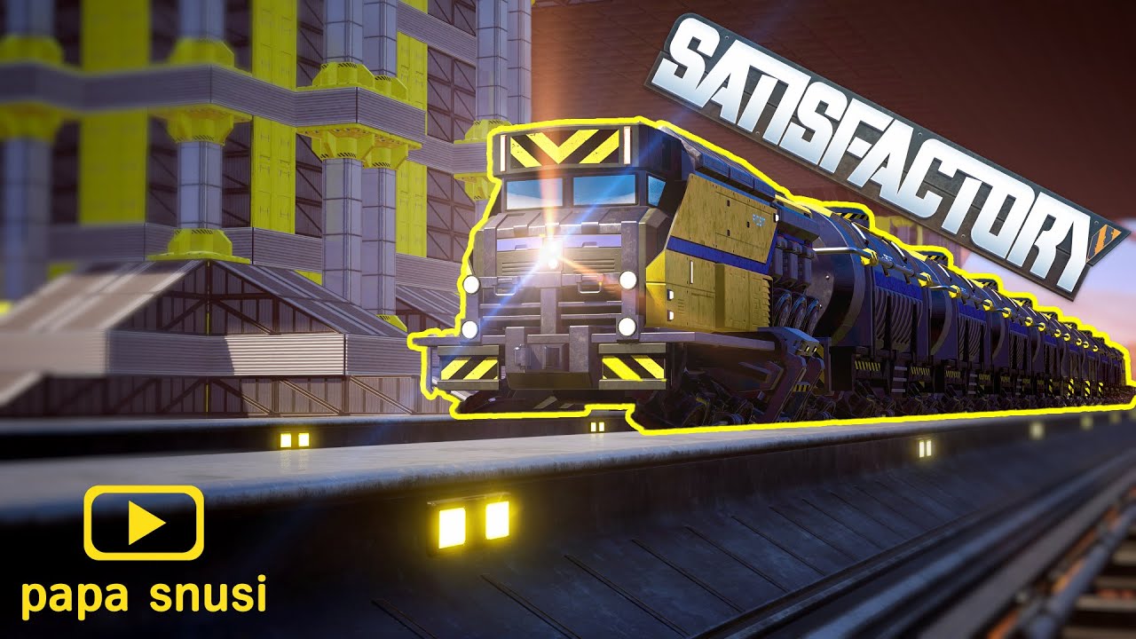 First Oil/Fluid Train in to the MEGA BASE, Satisfactory Lets Play S2