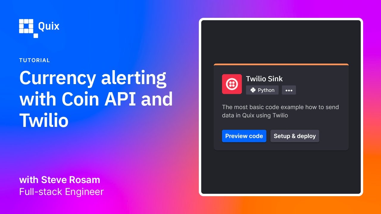 Currency alerting with Coin API and Twilio