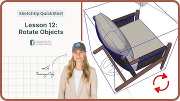 SketchUp QuickStart — Lesson 12: Rotate Objects — Free SketchUp Course