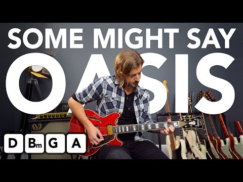 Oasis "Some Might Say" electric guitar lesson + tutorial