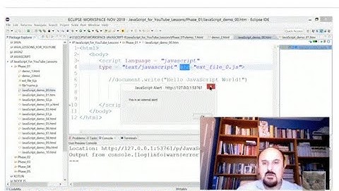 JavaScript Dersi - 1 ECLIPSE IDE üzerinde JavaScript kod çalışmasıdır.