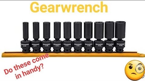 GEARWRENCH 10 Pc. 3/8 Inch Drive 6 Pt. Deep Universal Impact Socket Set, Metric 