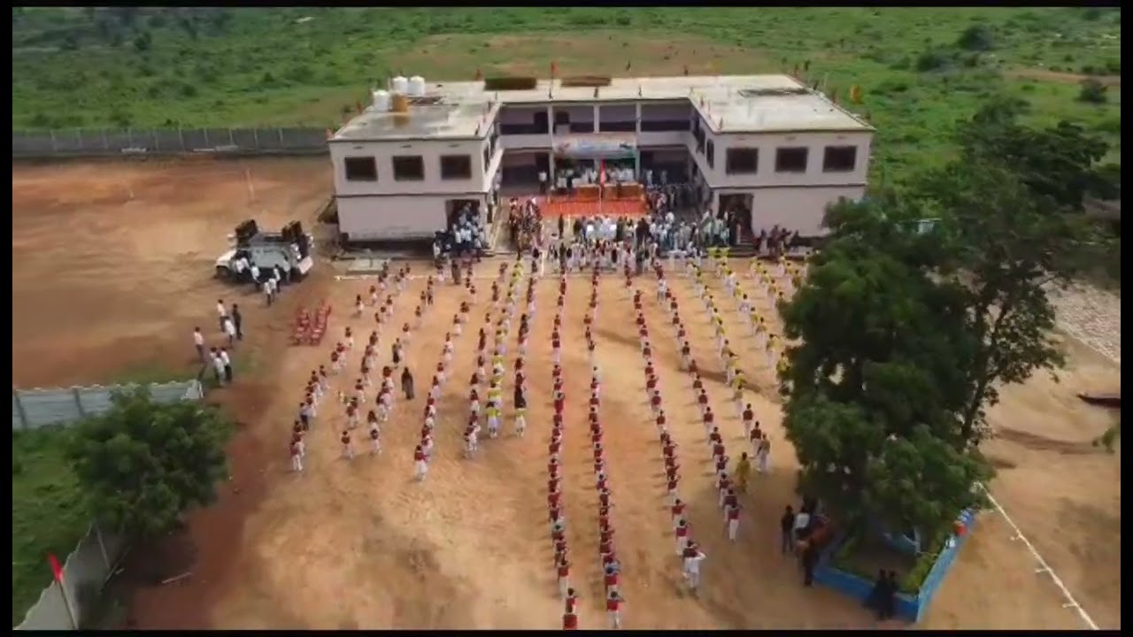 On the eve of Independence day grand march past organised by Shanti Niketan Public School Barwadih