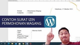 CONTOH SURAT MAGANG - FREE FILE