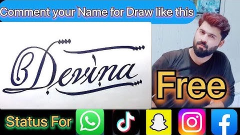 Devina Name Signature Calligraphy Status | How to Cursive write with cut Marker #devina @devina