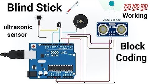 Blind Stick Tinkercad Arduino | How to make ultrasonic Project Tinkercad Arduino
