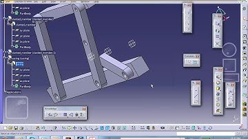 Mechanism Design, Problem3 midtrem hydraulic platform Catia v5, Nader G. Zamani