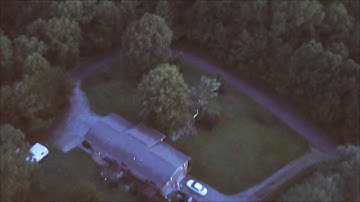 Drone gets stuck in a tree