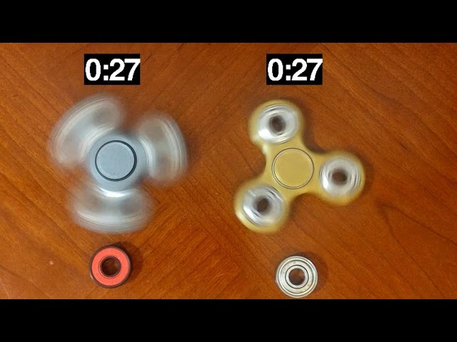 Spin Test : Ceramic Vs bearings Fidget Spinners ) - YouTube