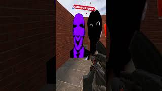 Purple Man Right Next to a Tall Black Nextbot in the Maze #garrysmod