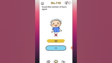 Brain out Level 119 Count the number of hairs again