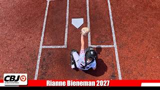 Rianne Bieneman 2028 Catcher &amp; Corner Infielder Softball Skills Video