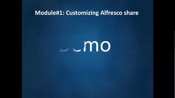 Alfresco Developer: Create Custom Dashlet 1