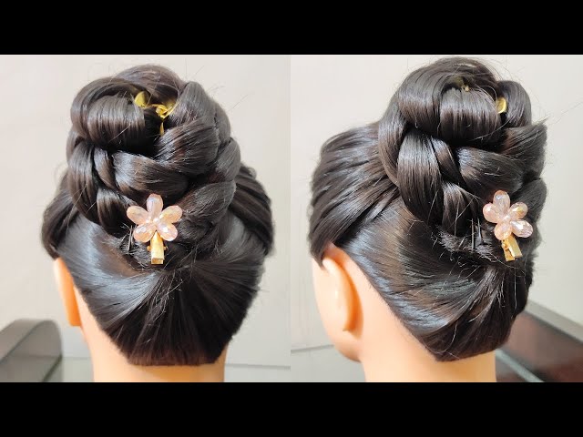 Easy Simple Bun Hairstyle | Hairstyle for Short Hair Girls | Trendy Hairstyle