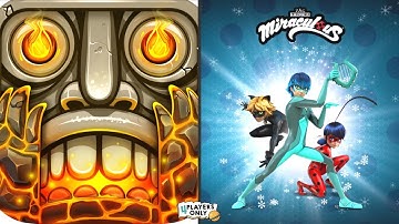 Temple Run 2 [NEW: VOLCANO ISLAND Map] Vs Miraculous Ladybug & Cat Noir [Paris is FROZEN w/ LUKA]