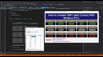 💢 Modbus RTU Real-Time With Visual C# Application : How to creates HMI Label Control