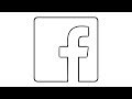 كيفية رسم شعار الفيسبوك 