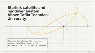 Starlink Satellite Handover Above Tafila Technical University