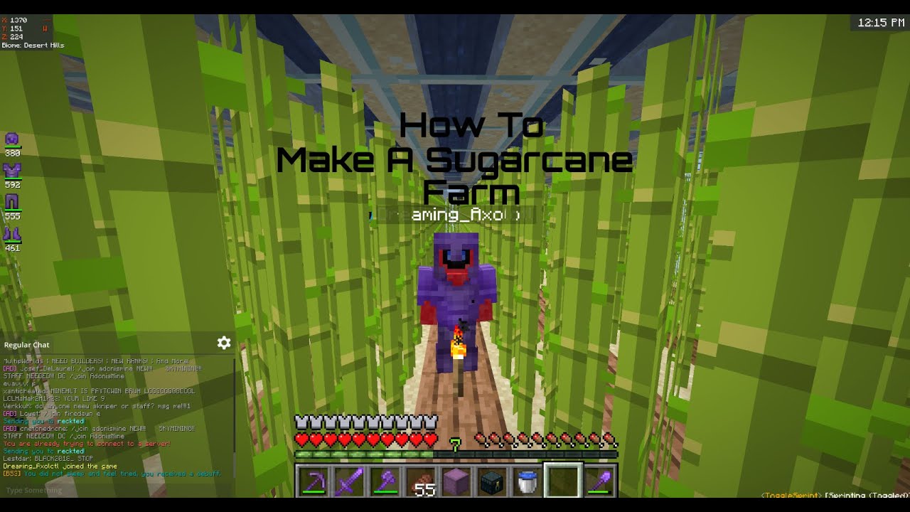 how to make a simple and efficient sugar cane farm! - YouTube