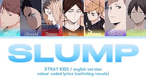 Haikyuu x Stray Kids (스트레이키즈) - SLUMP (English ver) (Color Coded Lyrics)