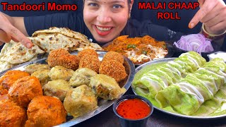 Eating Spiciest🔥 Tandoori Momo, Malai Chaap Roll, Afghani Momo, Kurkure Momo, Kadai Paneer, Naan |