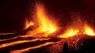 Piton de la Fournaise 🌋 spectacle de la Nuit