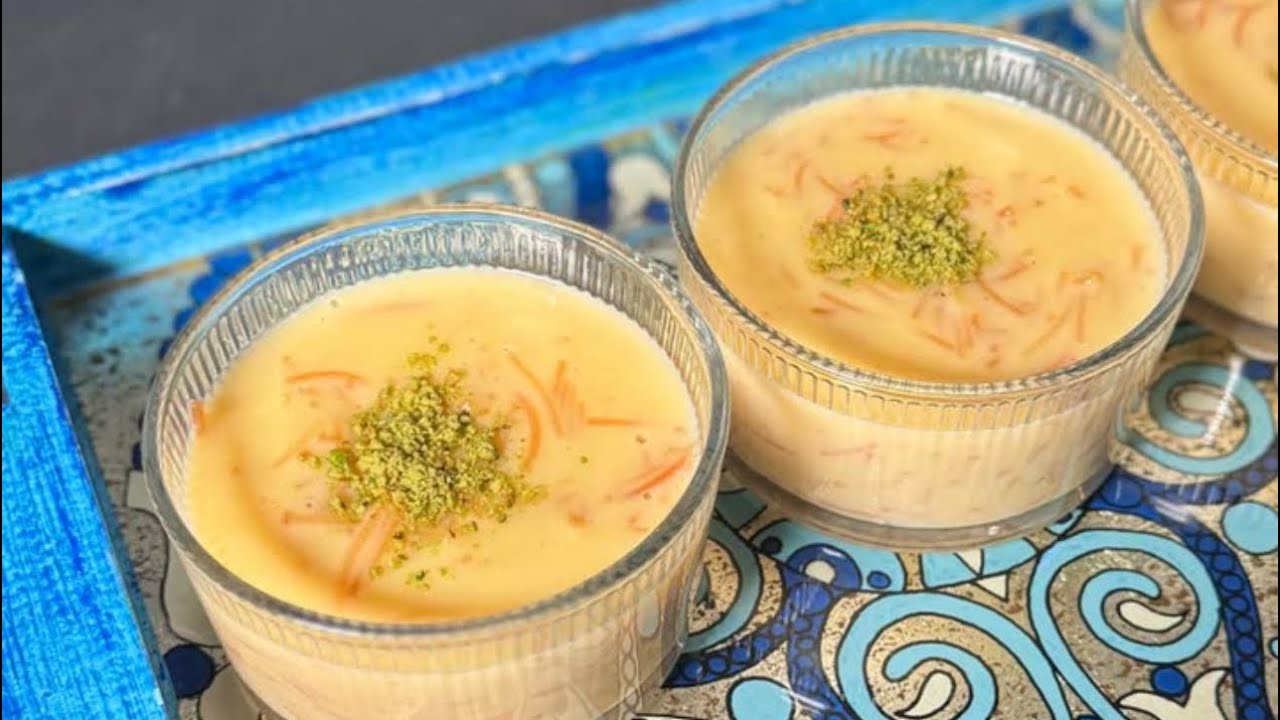 شعيرية بالكاسترد حلى دافئ و لذيييذ 😋✨…… الشيف حصة