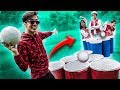 LANZAMOS UNA PELOTA A UN VASO GIGANTE Y CUMPLIMOS CASTIGOS *CON LOS POLINESIOS