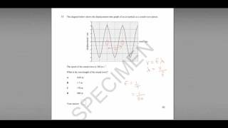 Q17 OCR Breadth in Physics specimen paper (waves)