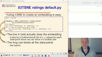 Visualisation 10-3: Reduction - tSNE - perplexity