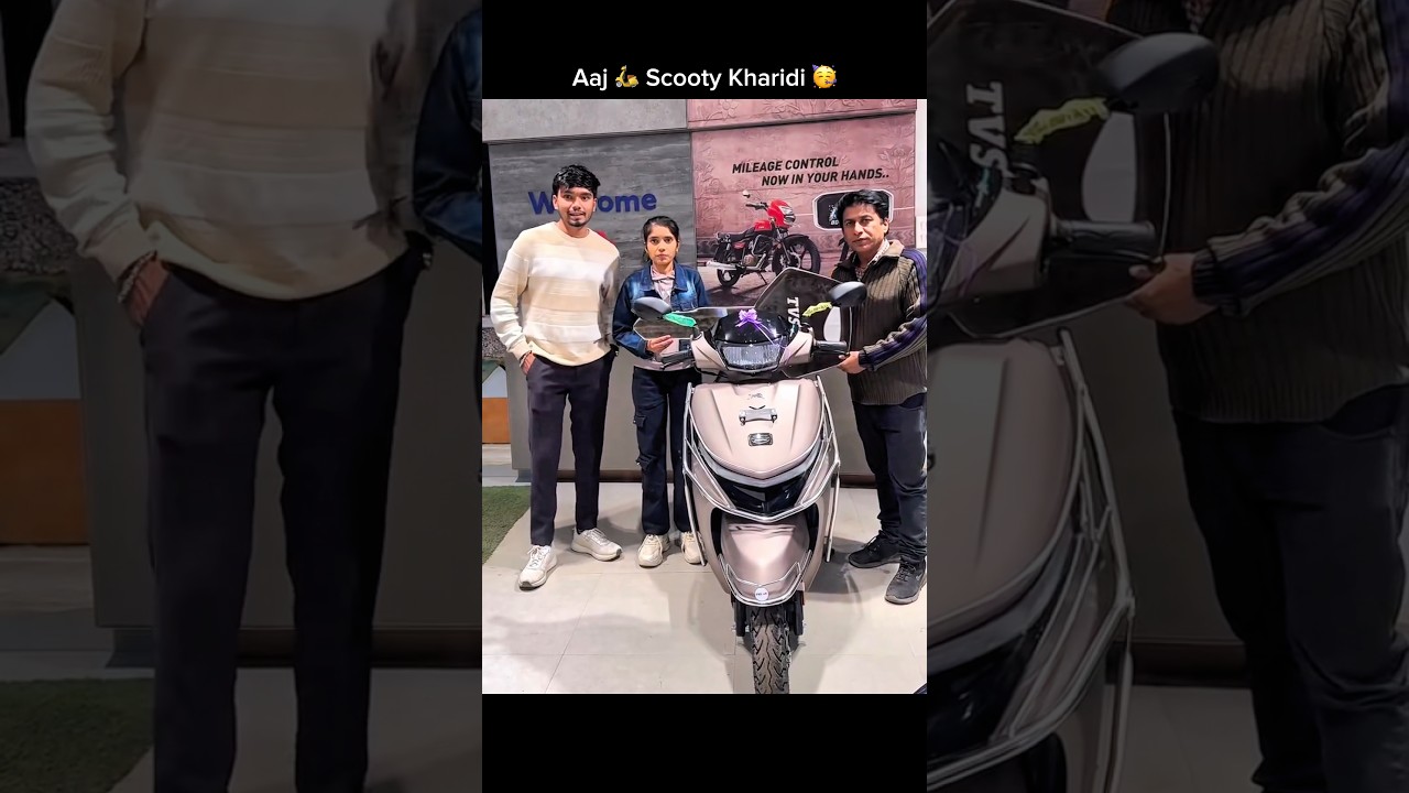 Aaj 🛵 Scooty Kharidi 🥳 #minivlog #vlog #shortvlog #varshapushptode #newscooty #explore #shorts