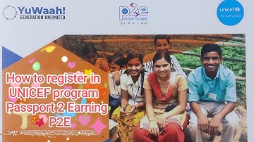 How to register in UNICEF program: (Passport 2 Earning) P2E