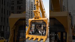 Coffee In A Giant Excavator Caf   Surreal City Life