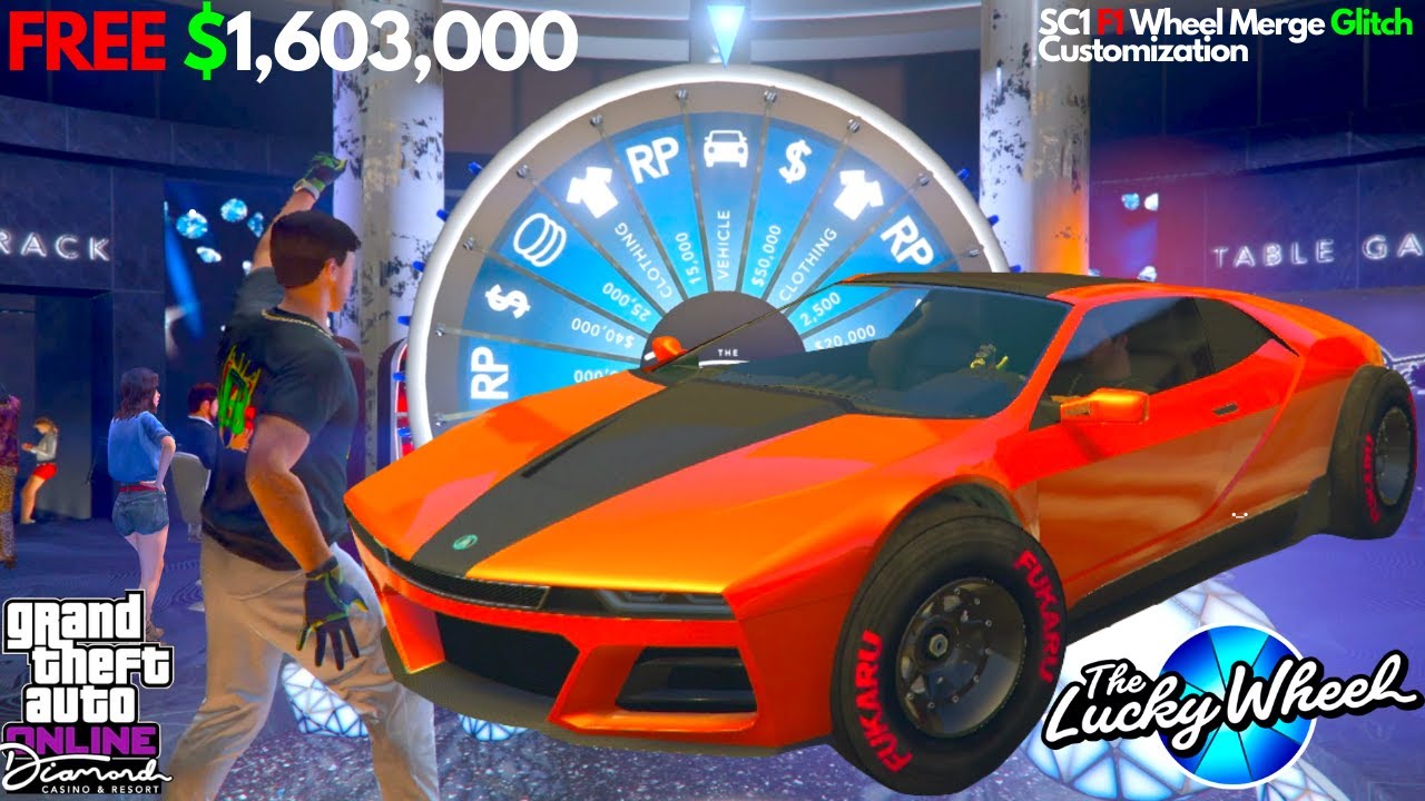 Free Money $1,603,000 GTA Online Casino Glitch Podium Car Win SC1 F1 Wheel Merge Glitch