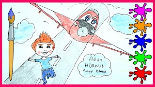 TRT Çocuk Aslan Hürkuş Kayıp Elmas Çizgi Film| Nasıl Çizilir? | Aslan çizimi ve boyama oyunu