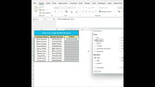 Hide Mobile Number Last 2 Digits in Excel | Easy Office Excel Trick 🔥