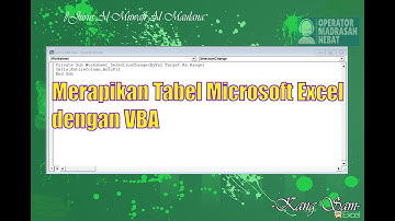 merapikan tabel dengan VBA pada microsoft excel #vba #excel #tabel