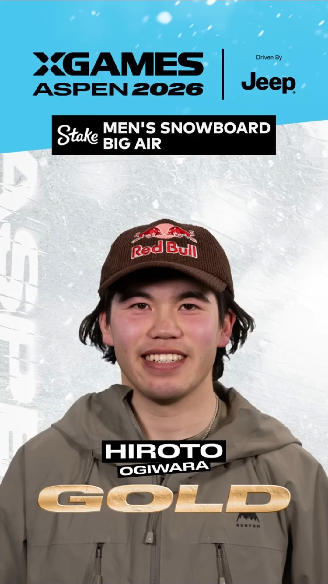 Hiroto Ogiwara Gold Medal run in the Stake Men's Snowboard Big Air