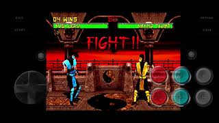 Mortal Kombat 2 with ice ninja, Sub-Zero.