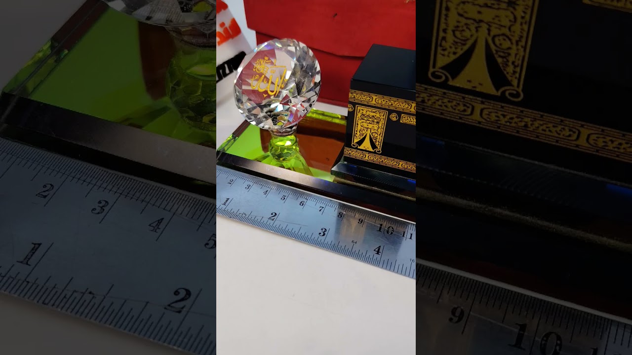 هدية مكتب نموذج الكعبة المشرفة كريستال